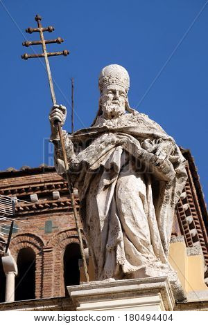 ROME, ITALY - SEPTEMBER 03: Saint Sylvester, Basilica of Saint Sylvester the First (San Silvestro in Capite) in Rome, Italy on September 03, 2016.