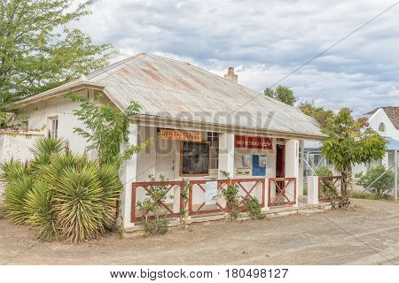 NIEU BETHESDA SOUTH AFRICA - MARCH 21 2017: A restaurant and postal agency in Nieu-Bethesda an historic village in the Eastern Cape Province