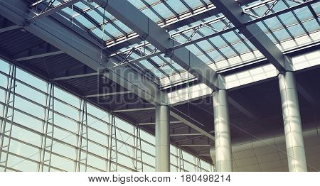 Construction and windows of the hall background window