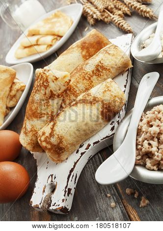 Homemade  Stuffed сrepes