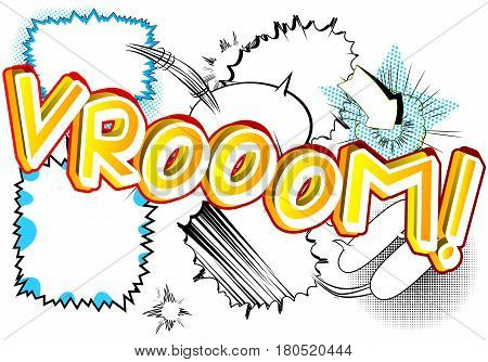 VRoom! - Vector illustrated comic book style expression.