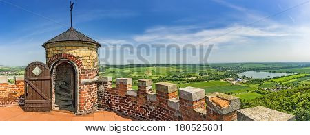 Summer panoramic view from the tower Cvilin/Czech Republic/