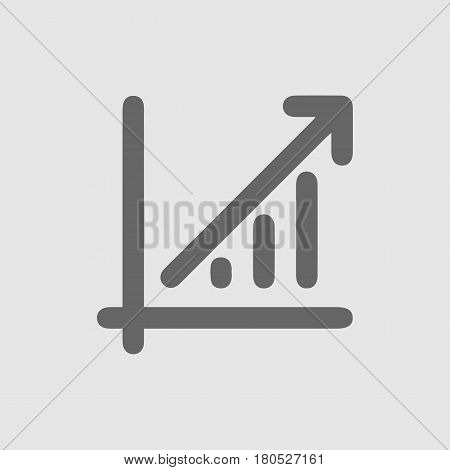 Diagram chart graph up growth isolated vector icon eps 10. Business success symbol.