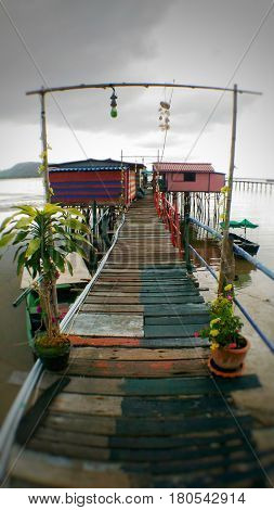 Home stay in sea at beach of province of Thailand