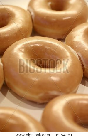 Ring af sukker. Smeltet sukker donuts