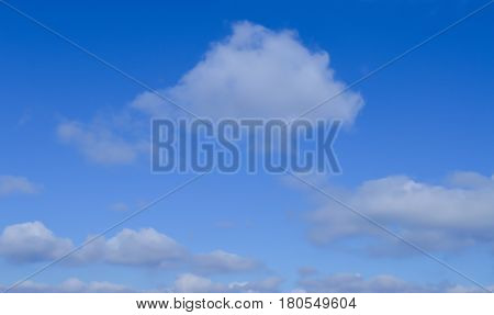 white clouds on blue sky background in sunny day