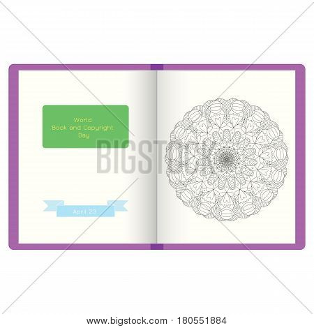 Open book vector illustration. World book andcopyright day