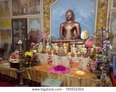 STATUE OF LORD BUDDHA IN SRILANKAN TEMPLE