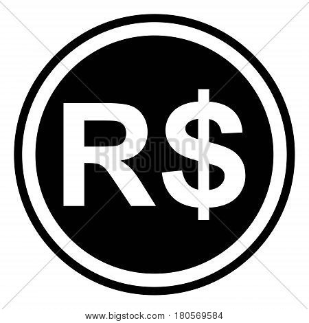 Sign the Brazil currency, Brazil real, vector of real