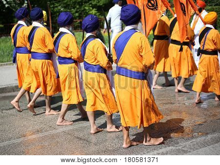 Vicenza, Vi, Italy - April 8, 2017: Man With Turban During The Festival