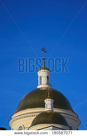 Demidov leaning Tower Nevyansk winter. Russian Federation.