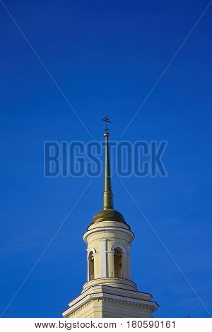 Demidov leaning Tower Nevyansk winter. Russian Federation.