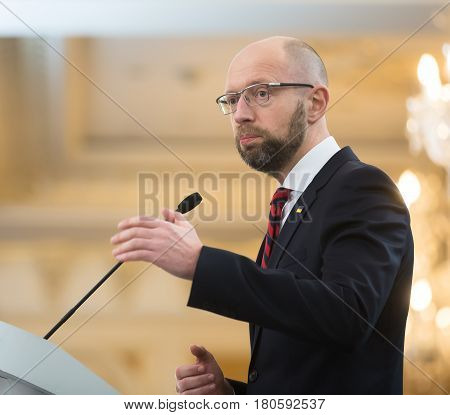 Arseniy Yatsenyuk During 10Th Kyiv Security Forum