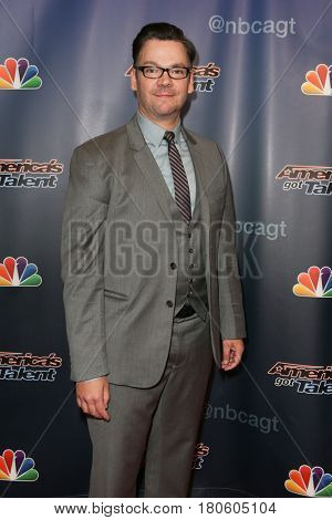 NEW YORK-AUG 12: Magician Derek Hughes attends the 'America's Got Talent' Season 10 Results Show at Radio City Music Hall on August 12, 2015 in New York City.