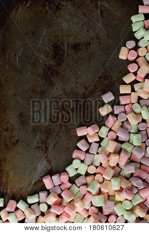 American Twisted Marshmallow On Rust Iron Background
