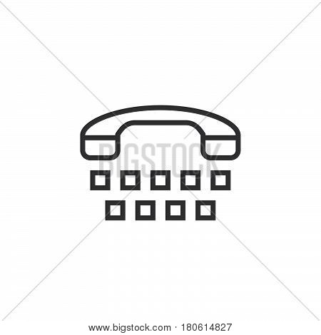 Text Telephone Line Icon, Outline Vector Logo Illustration, Linear Pictogram Isolated On White