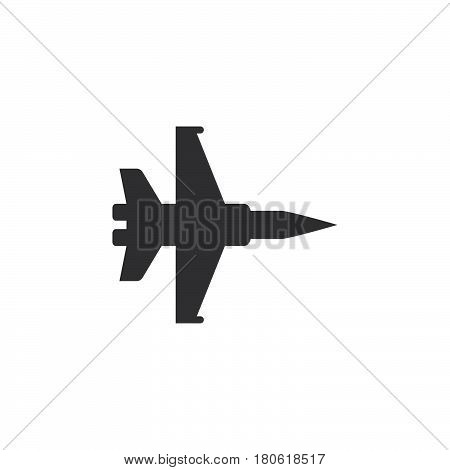 Military Aircraft Icon Vector, Plane Solid Logo Illustration, Jet Fighter Pictogram Isolated On Whit