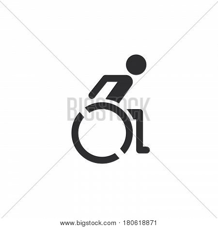 Wheelchair Icon Vector, Handicap Solid Logo Illustration, Pictogram Isolated On White