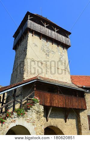 Medieval Fortified Saxon Church In Calnic, Transylvania, A Village Known For Its Castle