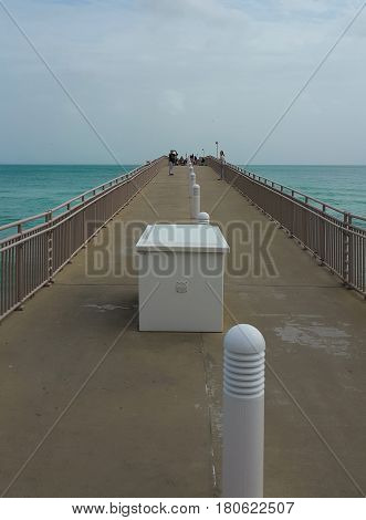 Bridge to the ocean on the berach