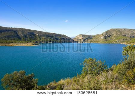 Loriguilla Pantano swamp reservoir in Serranos area of Valencia Spain