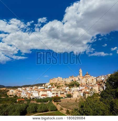 Chelva village skyline in Valencia of Spain Serranos area