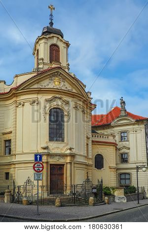 The B. Ohmann-designed Church of the Most Sacred Heart of Our Lord and the Ursuline Convent in Kutna Hora, Czech Republic