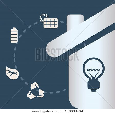 home sustainable energy ecology concept vector illustration eps 10