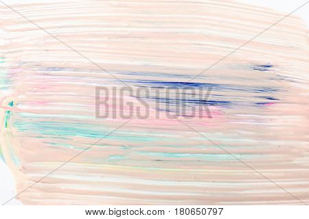 Abstractionism, modern creative art. Abstract background in pastel colors, creativity, smudged pink paint.