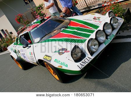 Favale Italy - 27 July 2008 - uphill speed race Favale Castle: The lance Stratos Mauro Borra of the racing team 