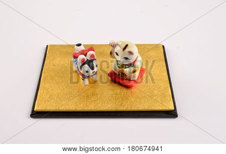 The Manekineko And Inuhariko Isolated