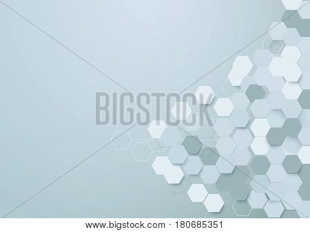 Abstract hexagons background with space for your text