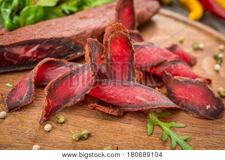 Armenian Basturma. Beef Cured And Spice