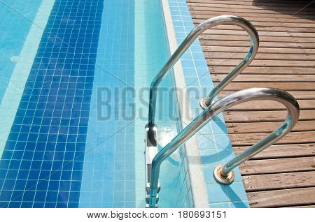 Swimming Pool With Stair At Hotel