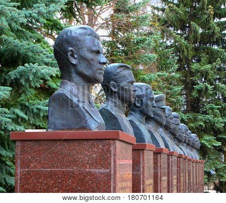 Monuments to war veterans heroes victory courage homeland USSR 9 May fascism Germany Russia dead
