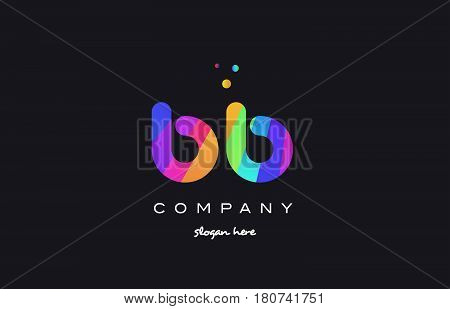 Bb B B  Colored Rainbow Creative Colors Alphabet Letter Logo Icon