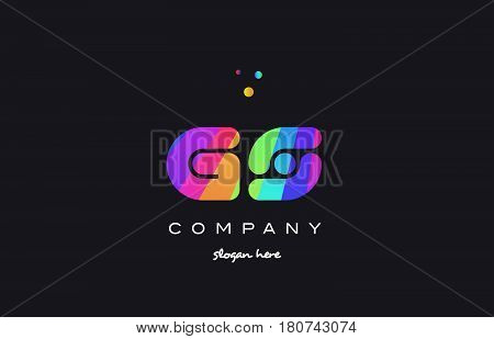 Gs G S  Colored Rainbow Creative Colors Alphabet Letter Logo Icon