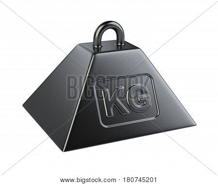Weight with mass symbol. 3d illustration isolated on a white background.