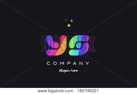 Ys Y S  Colored Rainbow Creative Colors Alphabet Letter Logo Icon