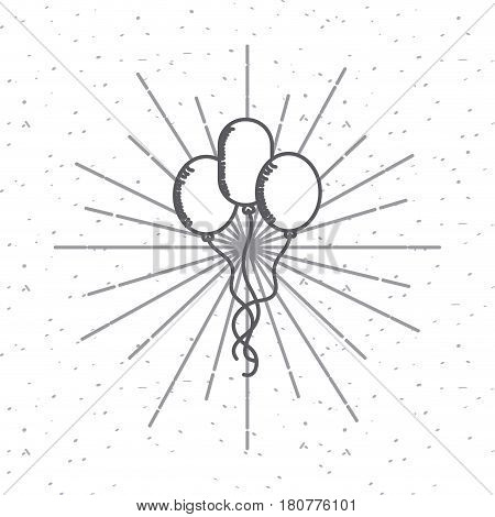 balloons icon over white background. usa indepence day design. vector illustration