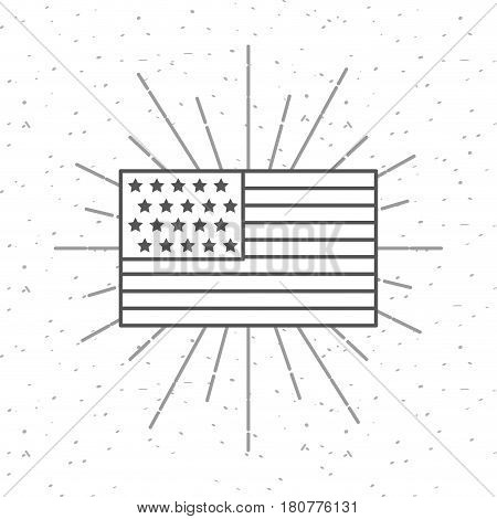 United states of america country flag icon. usa indepence day design. vector illustration