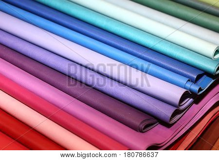 Colorful Leather For The Creations Of Fashion Clothes
