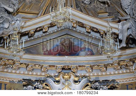 ROME, ITALY - SEPTEMBER 04: God the Father, church dei Santi XII Apostoli in Rome, Italy on September 04, 2016.