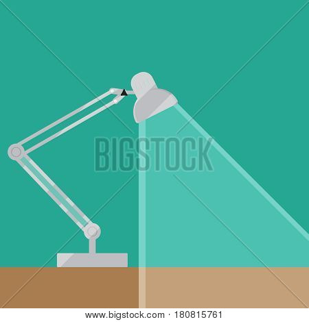 Lamp vector concept. Table lamp in modern flat style. Office technique on background. Desk lamp  icon isolated vector illustration. Modern lamp for web design on printed materials.