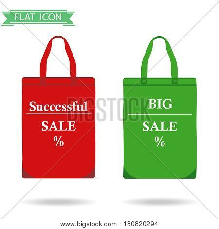 Shopping bag. Flat design vector illustration vector.