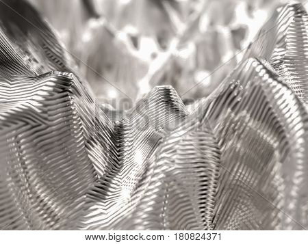Abstract si-fi technology steel background. 3d illustration