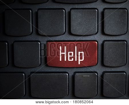 Help red key button on a keyboard