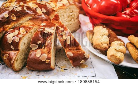 Easter Bread On A Table