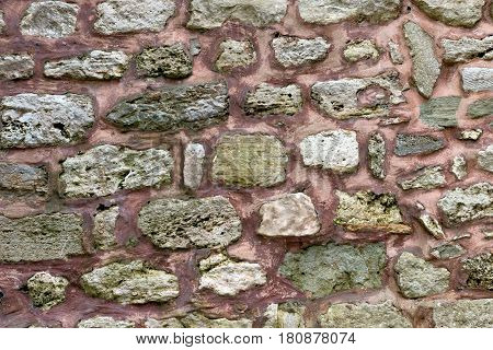 Historical building stone wall, rock , cement