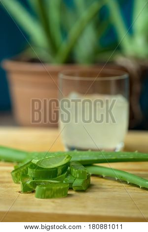 Aloe Vera gel almost use in food medicine and beauty industry.